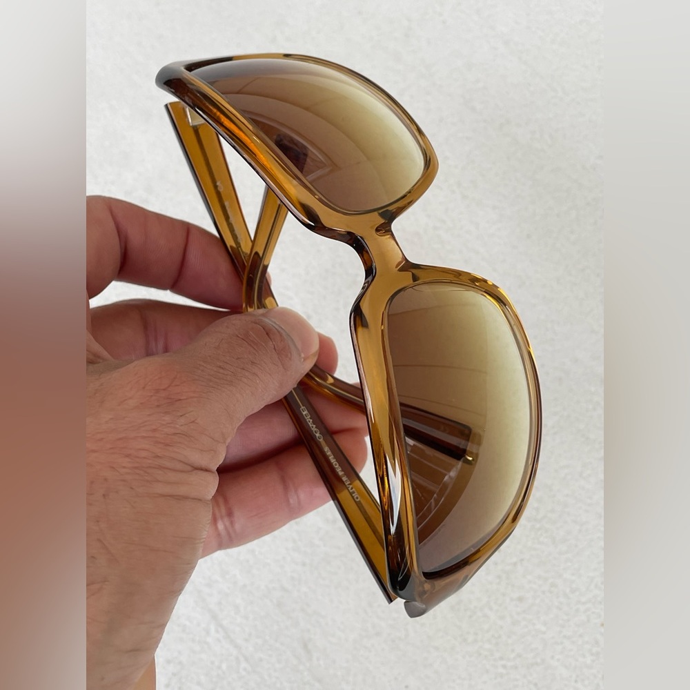 Oliver Peoples Amber Brown Gradient Frame Sunglasses